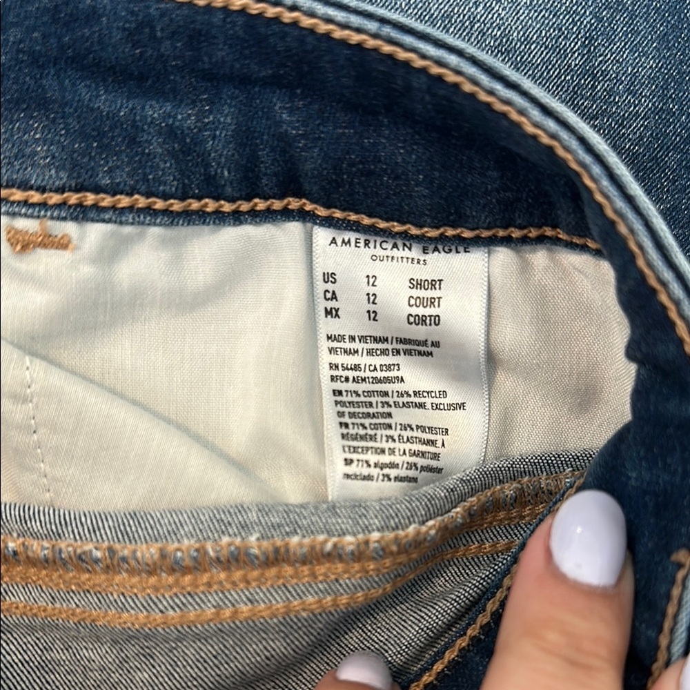 American Eagle Outfitters Dark Blue High Rise Jeggings - Picture 7 of 8